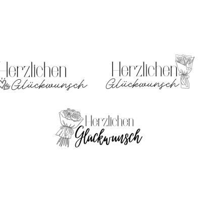 Herzlichen Glückwunsch Bundle PNG SVG Datei - Download Plotterdatei - Plotter File - Danke für alles