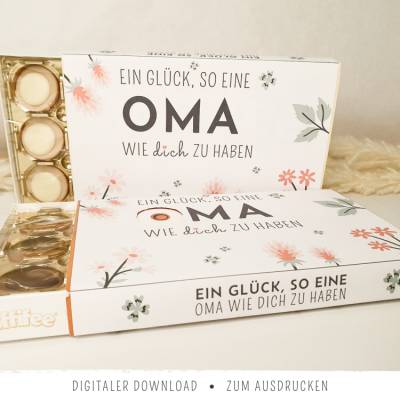 Toffifee-Banderole Oma | Ein Glück, so eine Oma wie dich zu haben | Was Kleines für Oma
