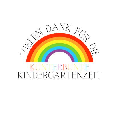 Vielen Dank für die Kunterbunte Kindergartenzeit PNG SVG Datei - Download Plotterdatei Plotter File - Kindergarten