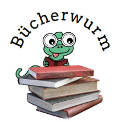 Digitale Sticker Vorlage: Bücherwurm | 24 runde Etiketten (4cm) | Für Avery L3415 oder Motivstanzer zum Ausdrucken
