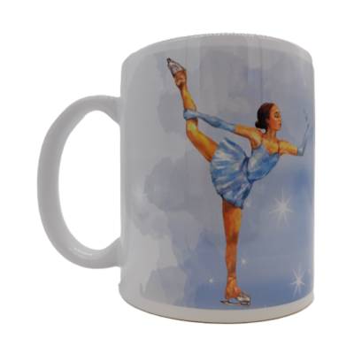 Tasse Eiskunstläuferin Kaffeebecher bedruckt, Keramik, 330 ml