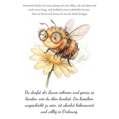 Poster "Liebenswert unperfekt" – Hildegard Hummel Wandbild, Inneres Kind Impuls, DIN A3 (Digitaler Download)