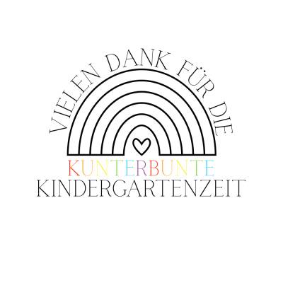 Vielen Dank für die Kunterbunte Kindergartenzeit PNG SVG Datei - Download Plotterdatei Plotter File - Kindergarten