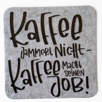 6er Set Untersetzer mit Spruch aus Filz