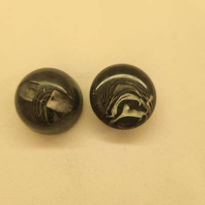 Knopf 22mm Öse Holzmaserungsoptik Schwarz