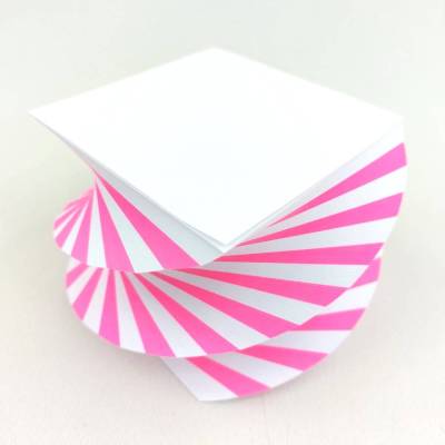 Abreißblock, weiß neon pink, Notizblock, gedreht