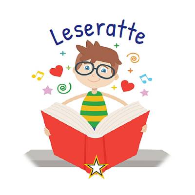 Digitale Sticker Vorlage: Leseratte | 24 runde Etiketten (4cm) | Für Avery L3415 oder Motivstanzer zum Ausdrucken