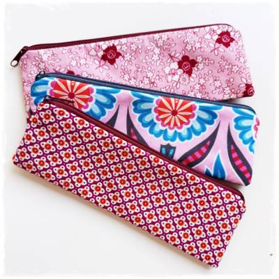 3 StifteMäppchen * Ideal für die Handtasche * Federmäppchen * Stifteetui