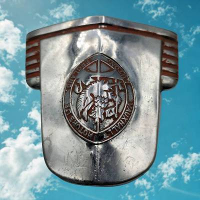 Original Vauxhall Kühlergrill Emblem 1950er – Wyvern Velox Cresta Oldtimer Plakette