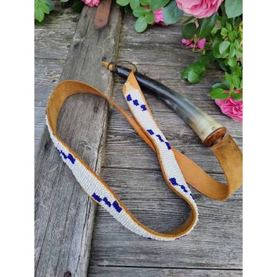 Trapper Pulverhorn, vintage Wildwest Dekor, Pulverflasche