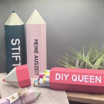 Personalisierte Stiftebox, Geschenk für Bastelfreunde, Organizer Schreibtisch, Stifte Organizer, Stiftehalter