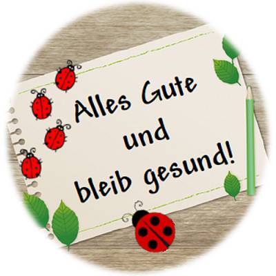 Digitale Sticker Vorlage: Alles Gute 24 runde Etiketten (4cm) | Für Avery L3415 oder Motivstanzer zum Ausdrucken