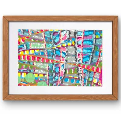 Kunstdruck „Windhose“ als Download – dynamische Farbwirbel für moderne Räume