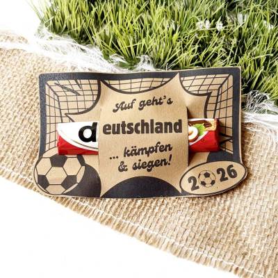 DIY Fußball WM Fanartikel Geschenk – Duplo Schokolade Fußballtor PDF zum Ausdrucken