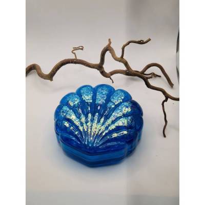 Große Muscheldose Transparent Teal-Mermaid