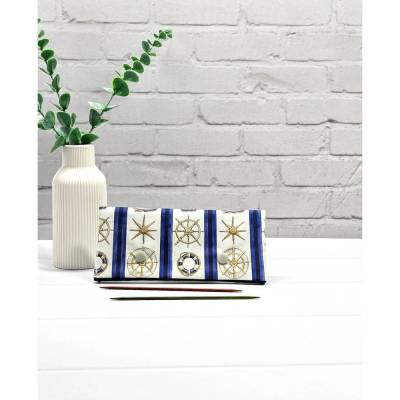 Nadelgarage 15 cm für Nadelspiele - Maritime Stricknadeltasche