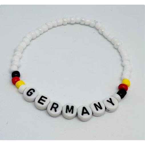 Deutschland Fan-Armband – Handgemachtes Perlenarmband in Schwarz Rot Gold – Germany, Deutschland oder WM Bild 10