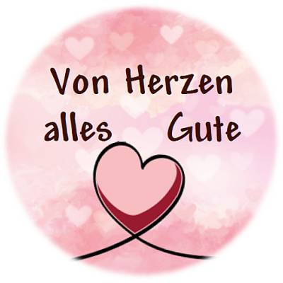 Digitale Sticker Vorlage: Alles Gute | 24 runde Etiketten (4cm) | Für Avery 40-RND oder Motivstanzer zum Ausdrucken