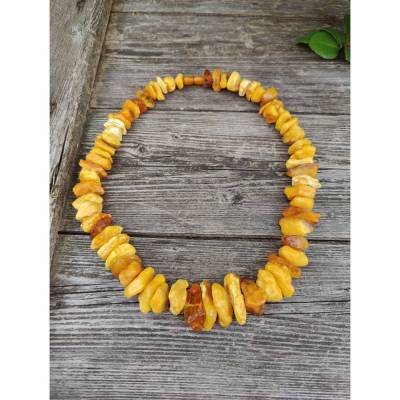 Vintage Bernsteinkette, riesige Nuggets, Butterscotch