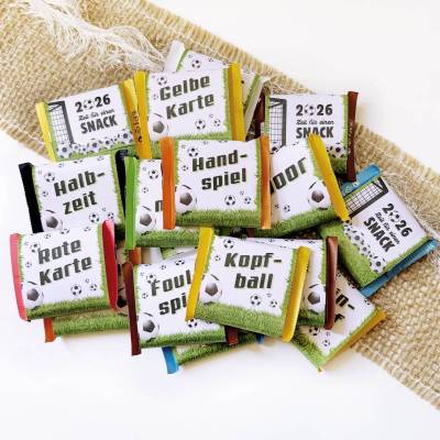 Fußball WM Geschenk: 16 Banderolen für Mini Ritter Sport – PDF Download, DIY Schokolade für Fußballfans