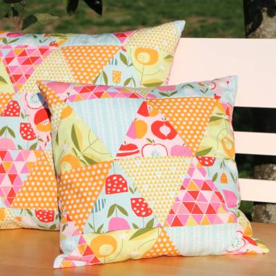Patchworkkissen Sixty Nähanleitung