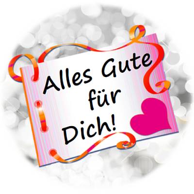 Digitale Sticker Vorlage: Alles Gute | 24 runde Etiketten (4cm) | Für Avery 40-RND oder Motivstanzer zum Ausdrucken
