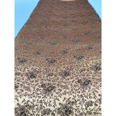 Coupon Edler Jacquard Satin Stoff 4,00m – Doubleface Metallic Bronze/Schwarz – Fließender Brokat