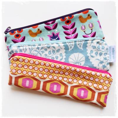 3 StifteMäppchen * Ideal für die Handtasche * Federmäppchen * Stifteetui
