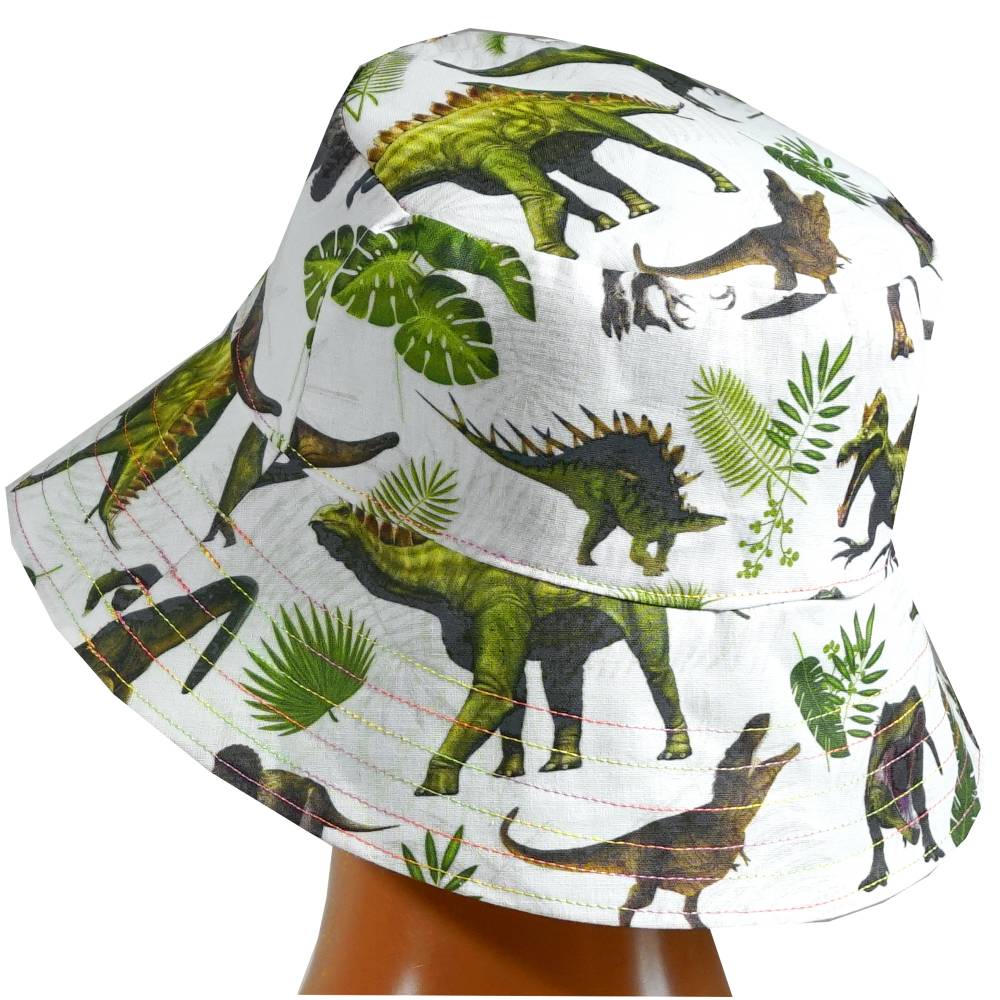 Wendbarer Kinder Sommerhut Bucket Hat *Dinos* – Sonnenschutz aus Baumwolle Bild 2
