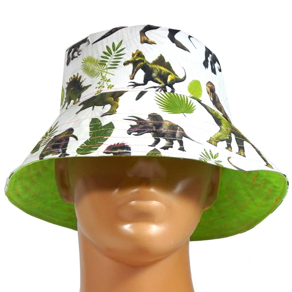 Wendbarer Kinder Sommerhut Bucket Hat *Dinos* – Sonnenschutz aus Baumwolle Bild 4