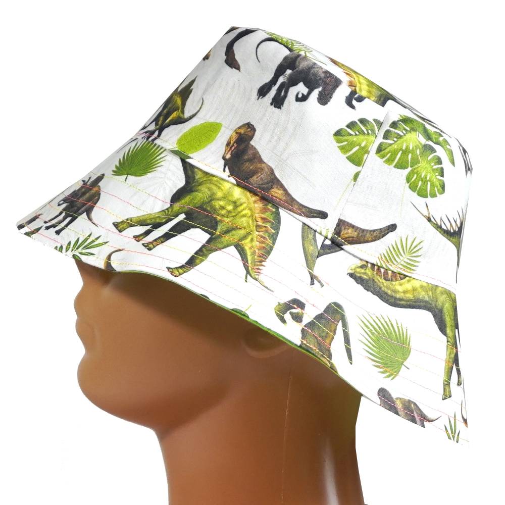 Wendbarer Kinder Sommerhut Bucket Hat *Dinos* – Sonnenschutz aus Baumwolle Bild 5