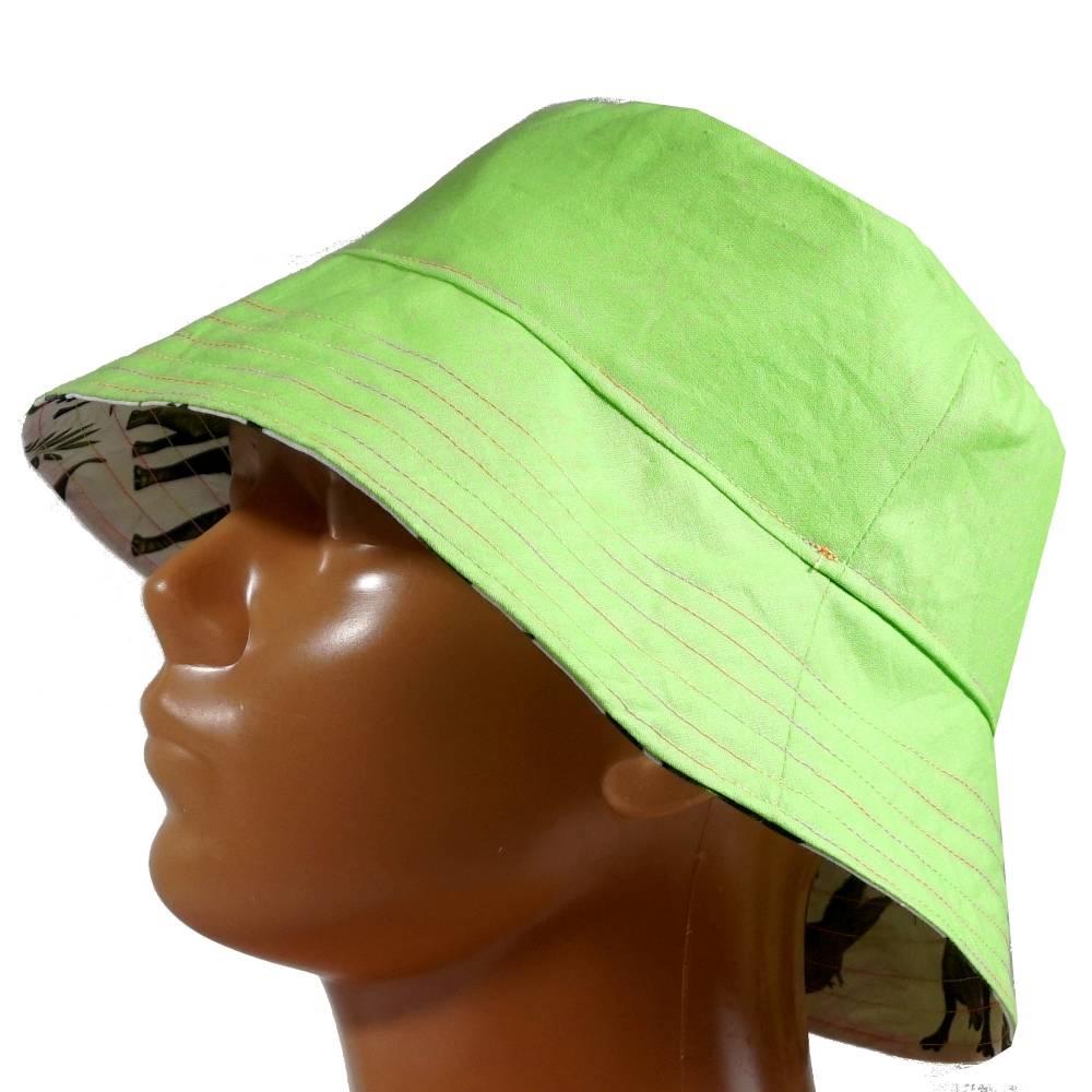 Wendbarer Kinder Sommerhut Bucket Hat *Dinos* – Sonnenschutz aus Baumwolle Bild 7