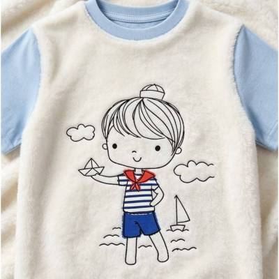 Stickdatei Maritim Junge Doodle Einzelmotive Set 916c