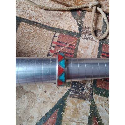 Bandring Türkis-koralle, 90s, Indianerschmuck, gr . 59