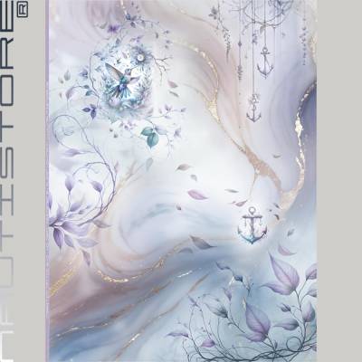 Jersey Panel von Nautistore Kolibri Flieder  200 x 150 cm Stoff Nähen maritim ♕
