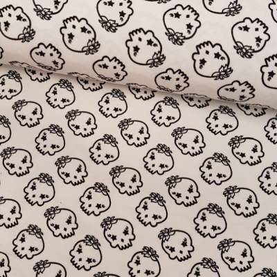 Jersey Lady Skull weiß/schwarz