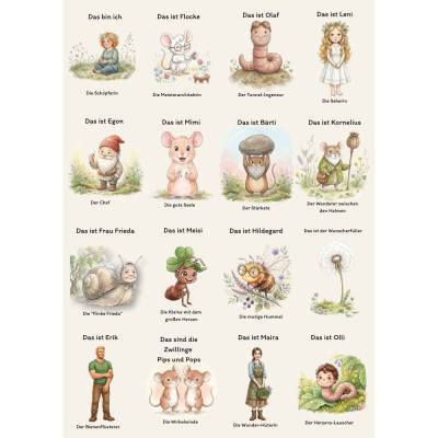 Wunderretter Figurenposter | Alle Charaktere Wandbild | Poster A3 & A4 | Print PDF & JPG | pollimarket