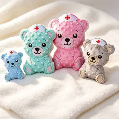 Stickdatei Teddy Schwester Brunhilde In the Hoop Set 2697c – Maschinenstickerei von Design-by-Jasmina