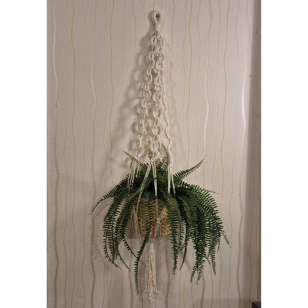 Makramee Blumenampel Hängeampel 102cm ✦ Handgefertigt ✦ Pflanzenhänger Boho ✦ Mischocreations
