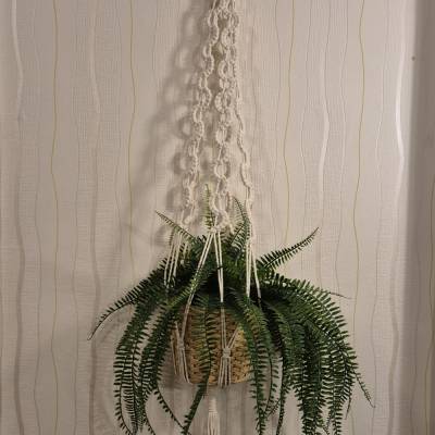 Makramee Blumenampel Hängeampel 102cm ✦ Handgefertigt ✦ Pflanzenhänger Boho ✦ Mischocreations