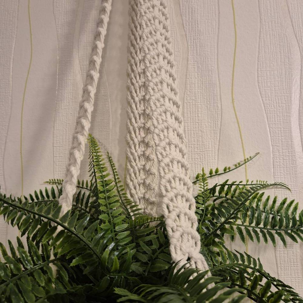 Makramee Blumenampel Breit 110cm ✦ Handgefertigt ✦ Pflanzenhänger Boho Scandi ✦ Mischocreations