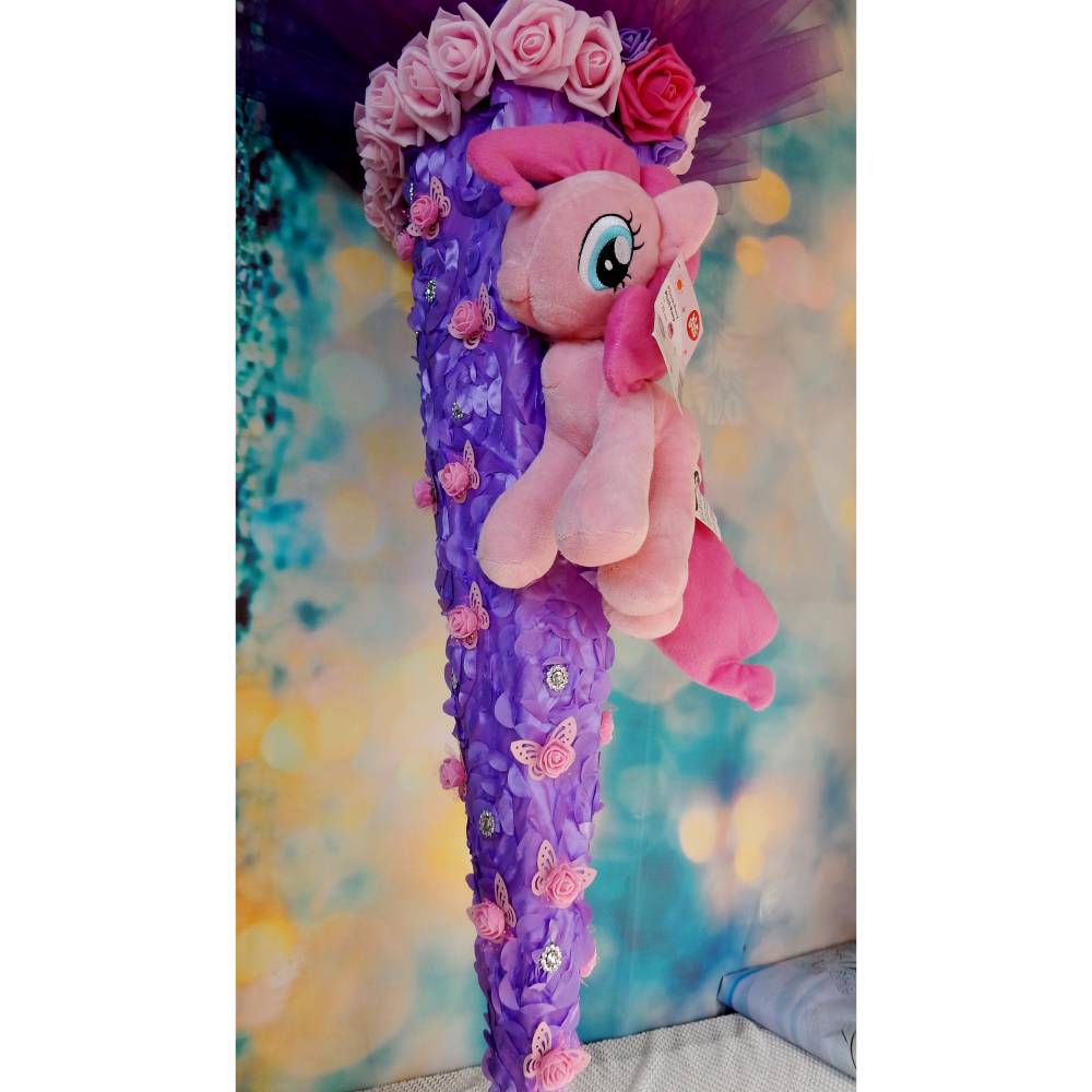 Schultüte Zuckertüte Stoff Einhorn Mähne 3D Unicorn Pegasus Glitzer