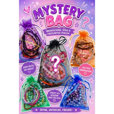 Mystery Bag: 10 handgemachte Schmuck-Überraschungen – Armbänder, Halsketten, Charms & Schlüsselanhänger