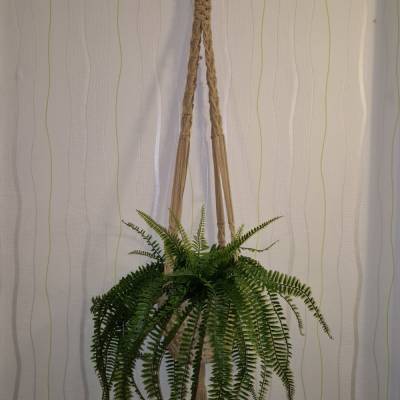 Makramee Blumenampel Breit 112cm ✦ Handgefertigt ✦ Pflanzenhänger Boho Scandi ✦ Mischocreations