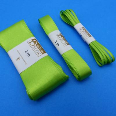 Geschenkbänder, Set, Trio, grasgrün, Konvolut, Geschenkband, Bändermix, Satinband, zum Verpacken + Basteln
