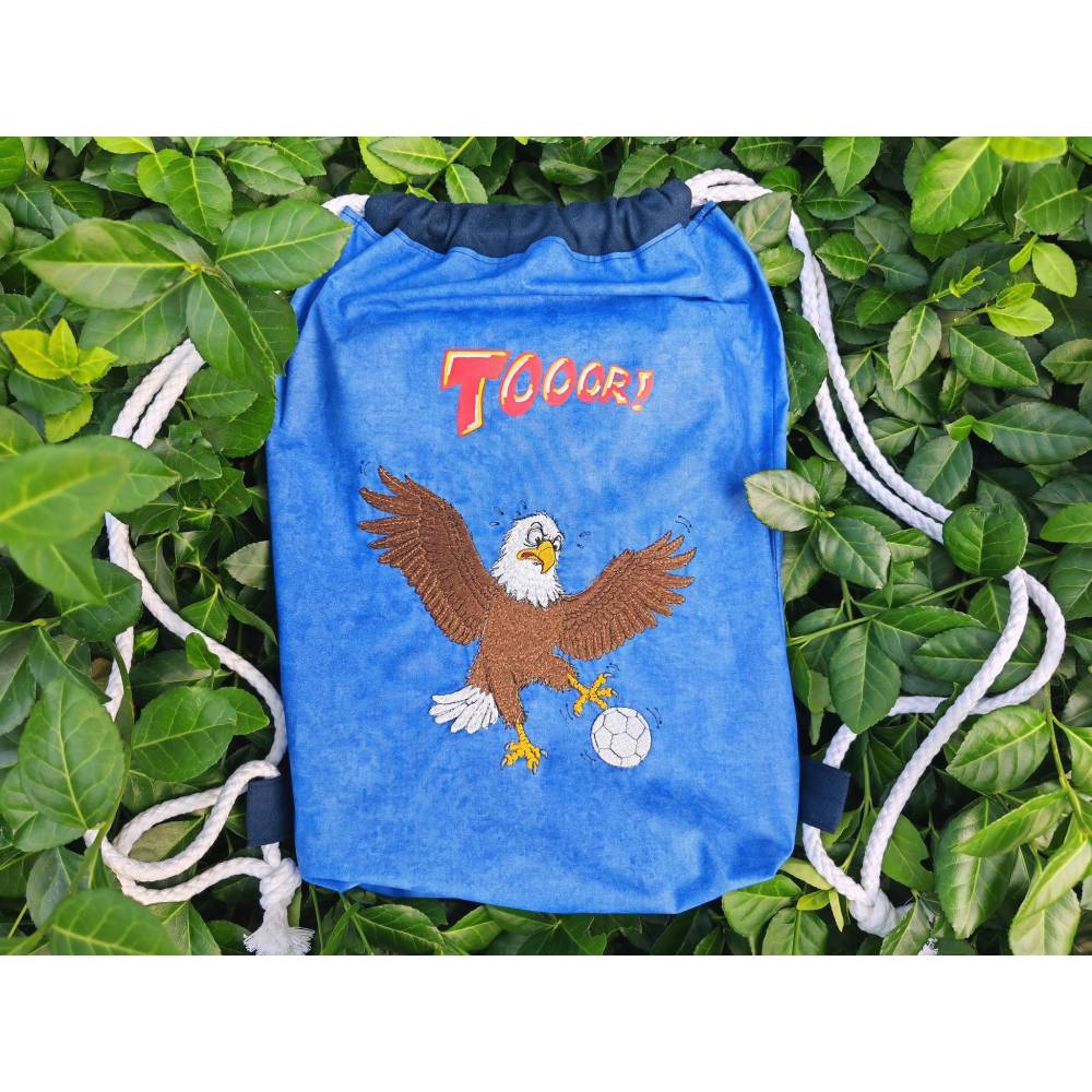 Fußball Adler Stickdatei 12-14x18cm – Lustiges Fußballmotiv für deine Stickmaschine Bild 9