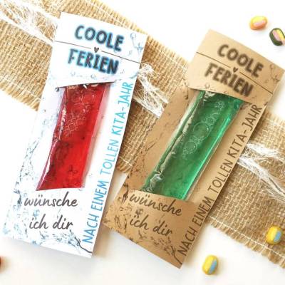 Druckvorlage Geschenk Ferien Kita Kindergarten Wassereis Abschiedsgeschenk Erzieher Sommerferien