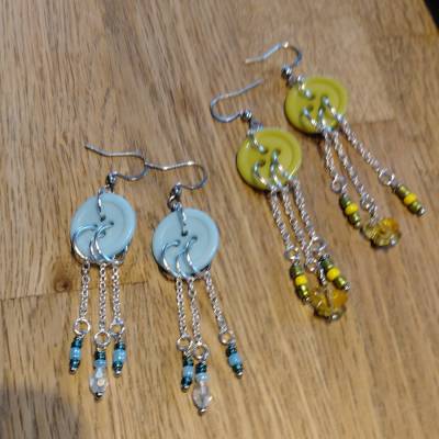 Knallige Ohrhänger – Handgemachter Schmuck, Edelstahl, Allergikerfreundlich