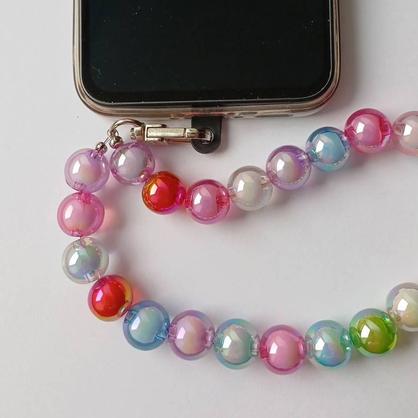 20 UV Pastell Regenbogen Acrylperlen 16mm pink crystal Bild 2