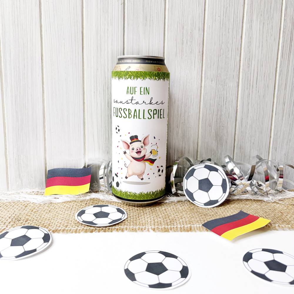 Witziges Bierflaschenetikett Fußball WM – Geschenkidee für Fans, Freunde & Kollegen – PDF Druckvorlage für Dose & Flasche Bild 5